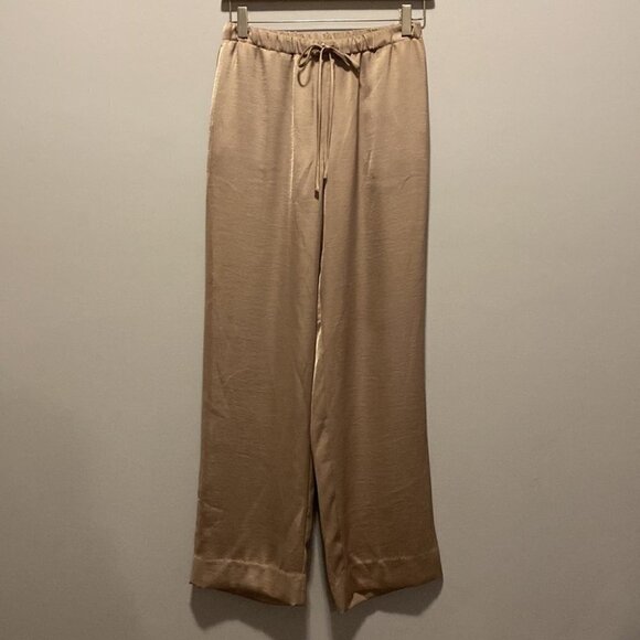 🍌banana Rep. • Luxe High-Rise Wide-Leg Satin Pull-Ons - Picture 2 of 14